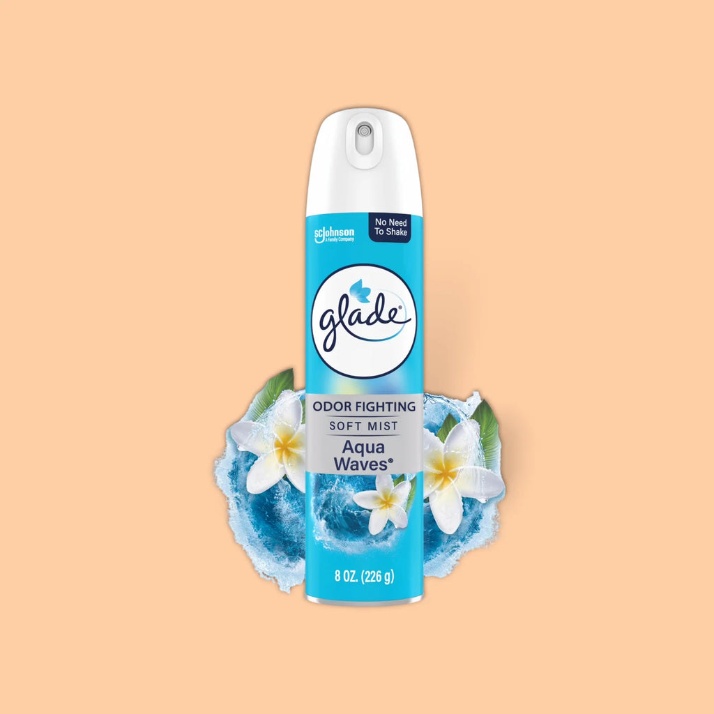 GLADE ODOR FIGHTING AQUA WAVES SCENT 8 OZ