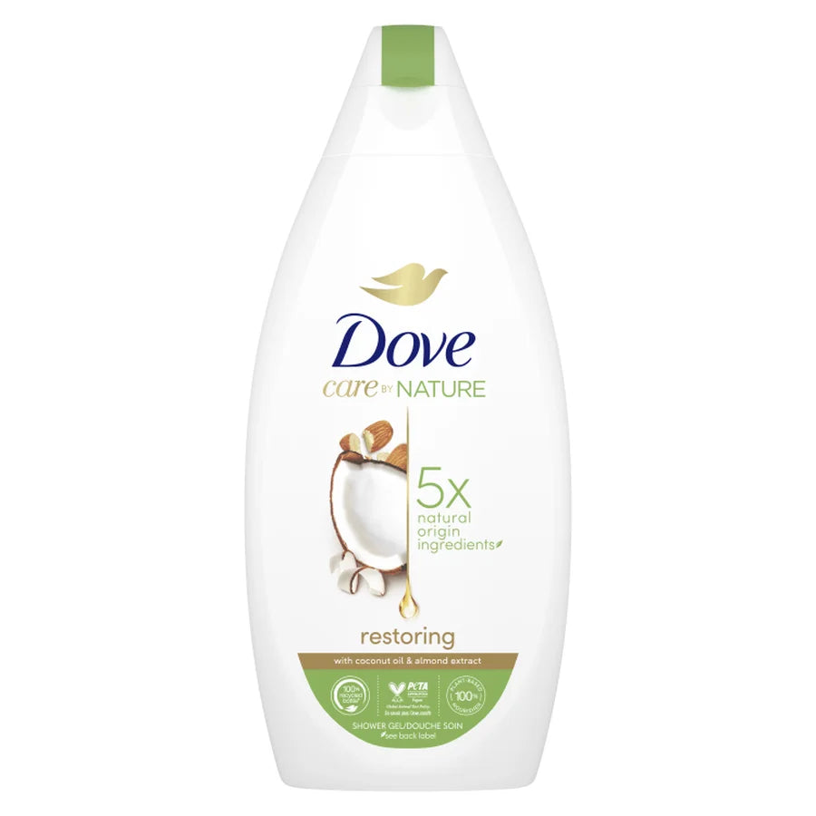 DOVE BODY WASH CORE AND NATURE WITH COCONUT AND ALMOND EXTRACT 450 ML