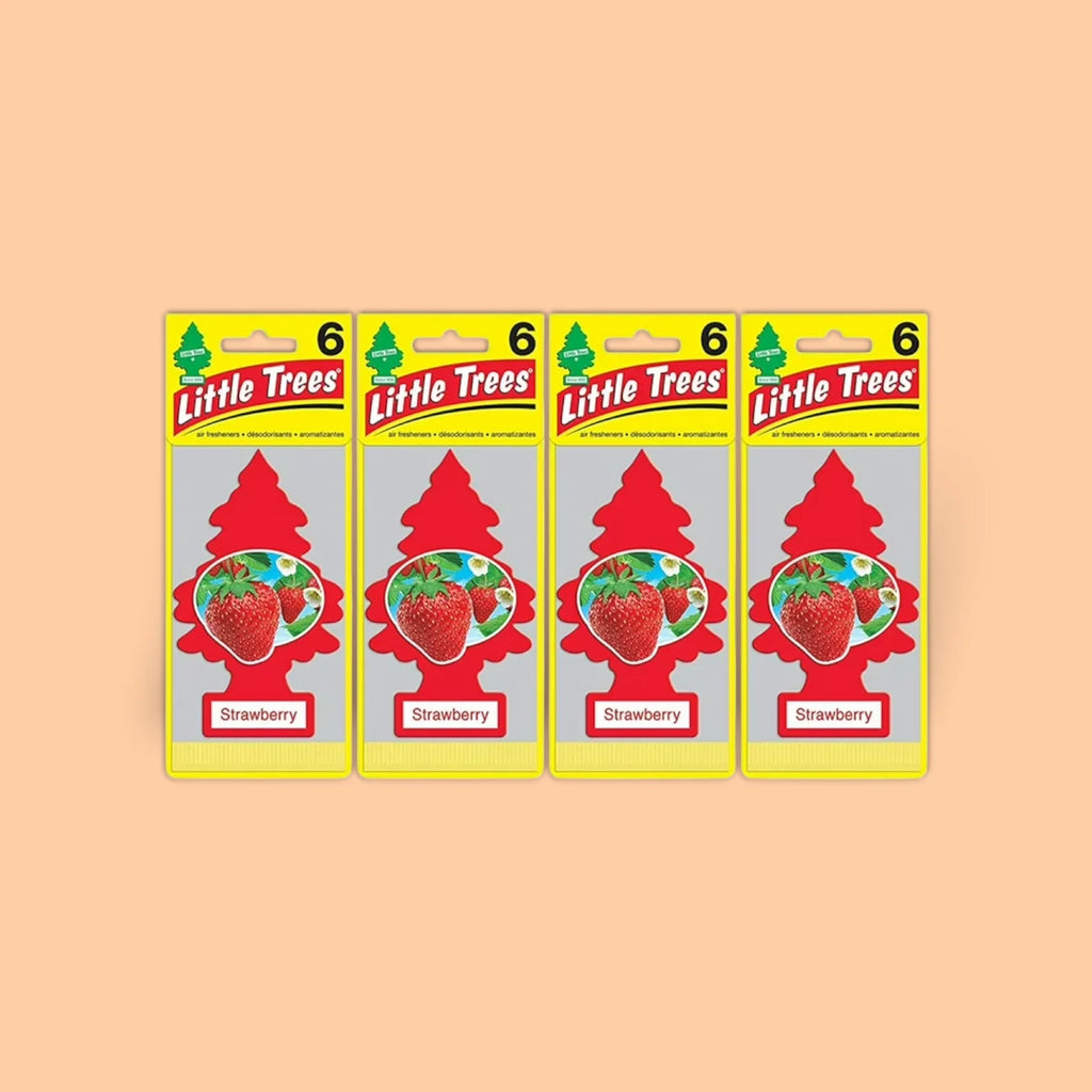 LITTLE TREES AIR FRESHENERS - STRAWBERRY 24 PCS