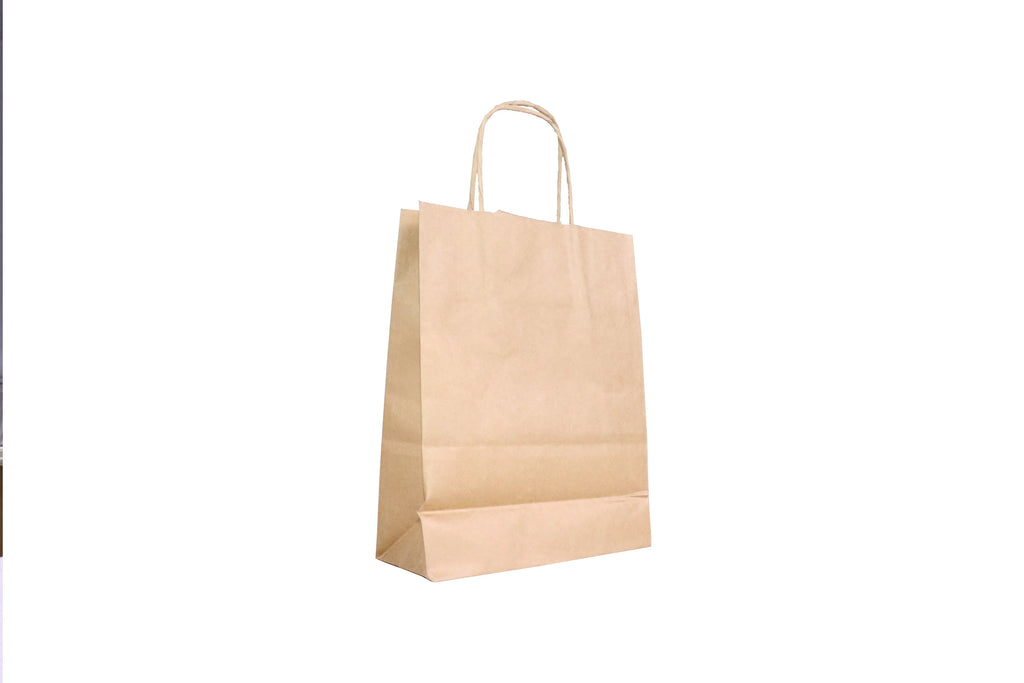 #2 Paper Bags With Twisted Handle-Kraft-Small W7"xB3"xL10"