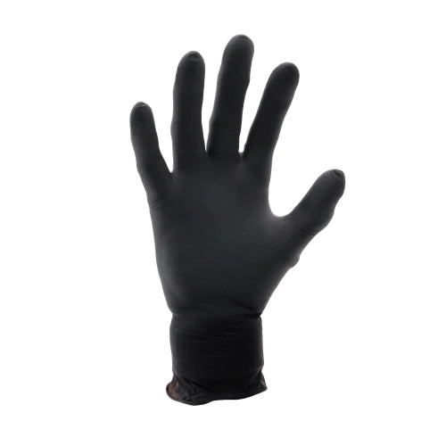 BLACK NITRILE EXAMINATION GLOVES POWDER FREE LARGE