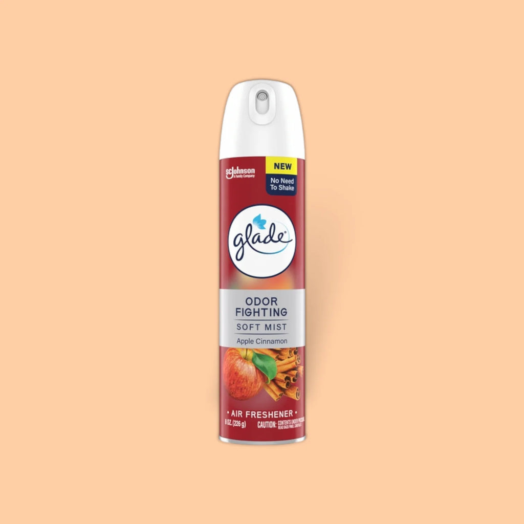 GLADE ODOR FIGHTING APPLE CINNAMON SCENT 8 OZ