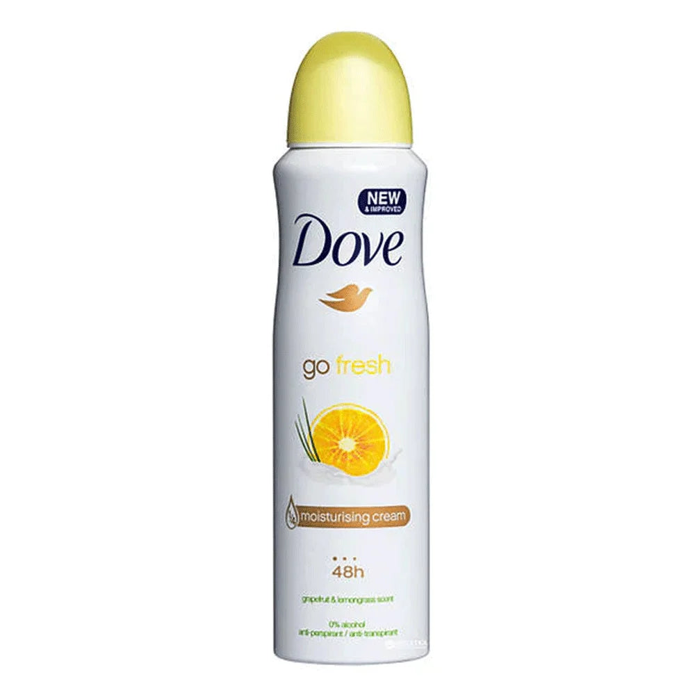 DOVE GO FRESH DEODRANT SPRAY GRAPEFRUIT AND LEMON GRASS SCENT 150 ML