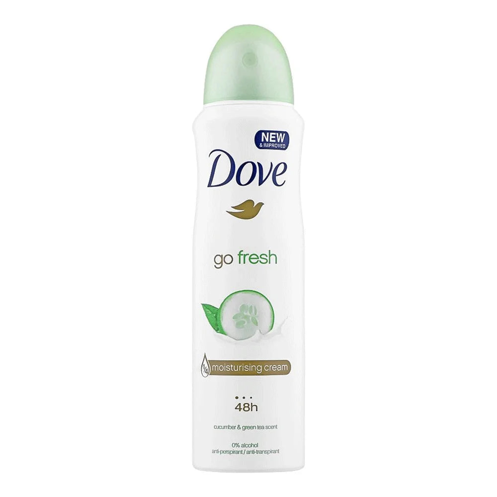 DOVE GO FRESH DEODRANT SPRAY CUCUMBER AND GREEN TEA SCENT 150 ML