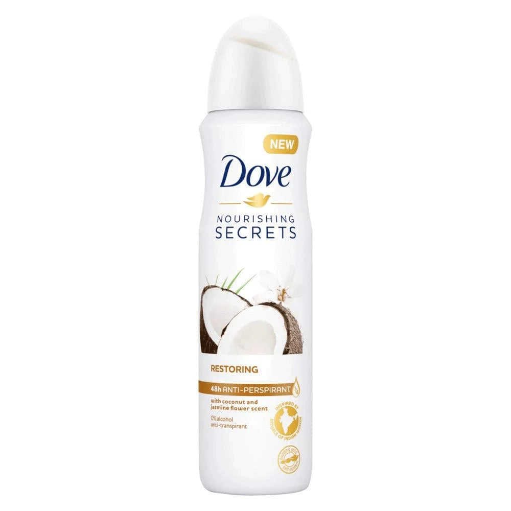 DOVE NUTRITIVE SECRETS DEODRANT SPRAY COCONUT AND JASMINE FLOWER SCENT 150 ML