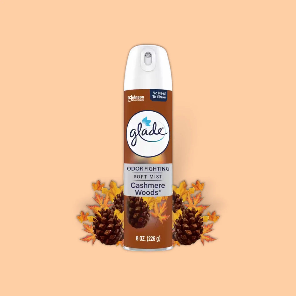 GLADE ODOR FIGHTING CASHMERE WOODS SCENT 8 OZ