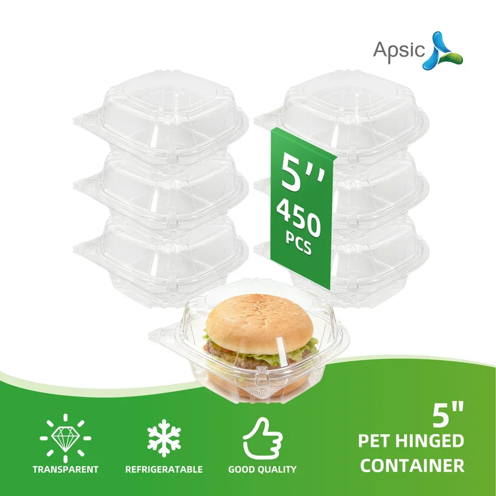 5" PET HINGED CONTAINER