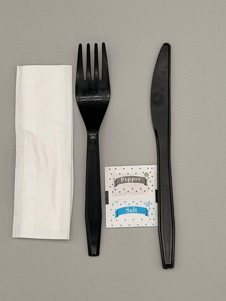 WARPPED CUTLERY KIT BLACK (5 IN 1) 2G