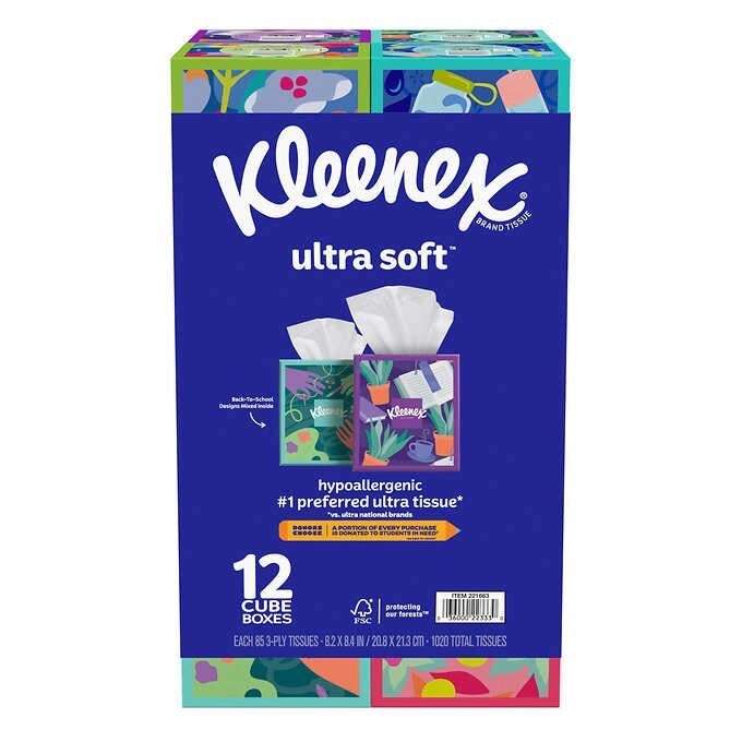 KLEENEX ULTRA SOFT 12 CUBE BOXES 3 PLY