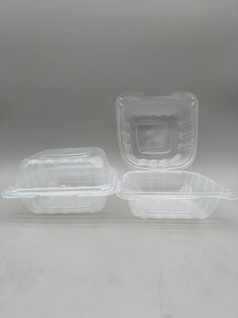 6*6*1 COMP PP CLEAR HINGED FOOD CONTAINER