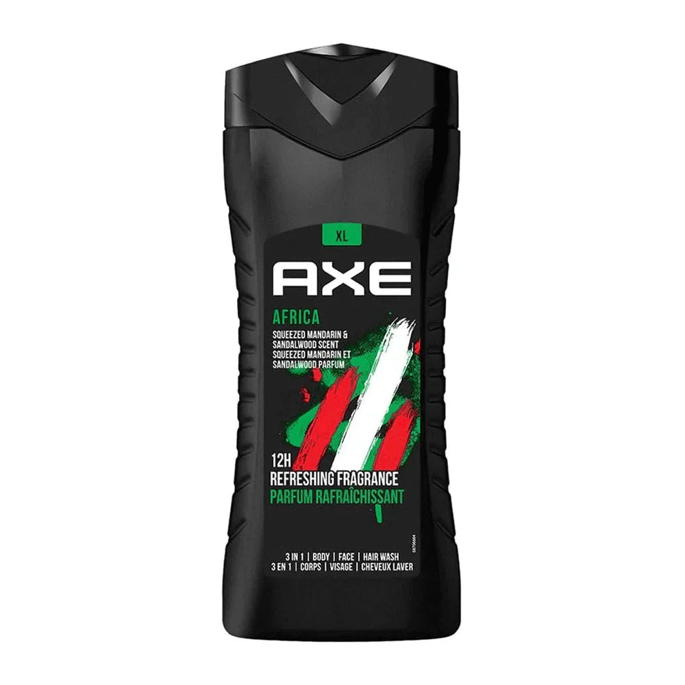 AXE BODY WASH AFRICA SQUEEZED MANDARIN AND SANDALWOOD SCENT 400 ML