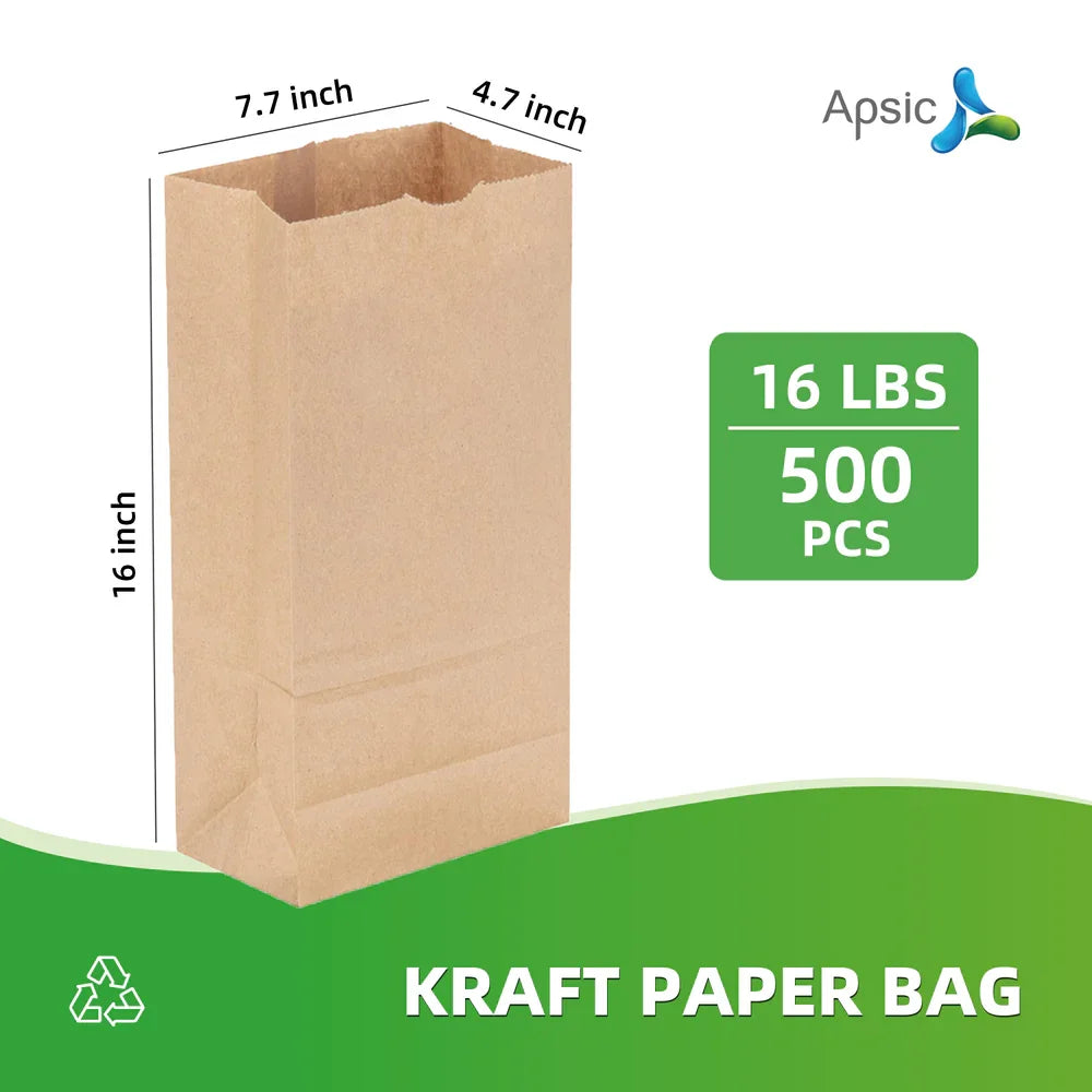 16 LBS KRAFT PAPER BAG 7.7"*4.7"*16"