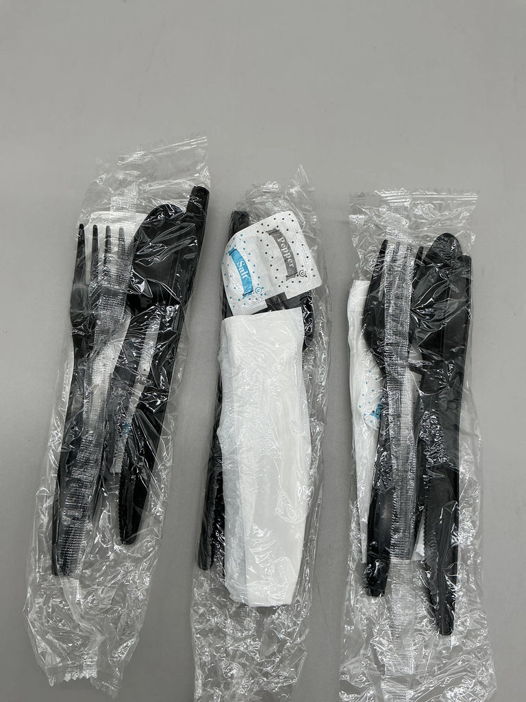 WARPPED CUTLERY KIT BLACK (6 IN 1) 3G