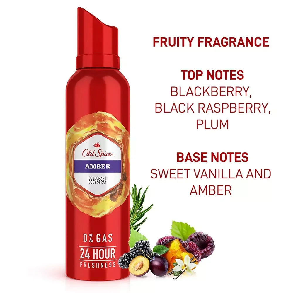 OLD SPICE DEODORANT SPRAY AMBER 140 ML