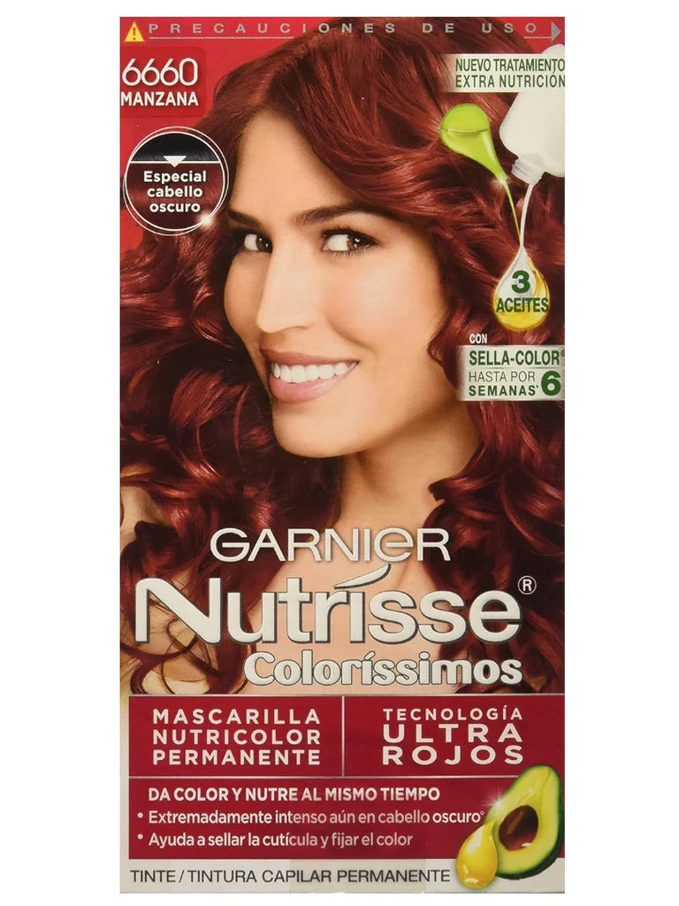 GARNIER NUTRISSE COLORISSIMOS 6660 MANZANA DULCE MARIA VISIBLEEN BASES OSCURAS 67.5 ML