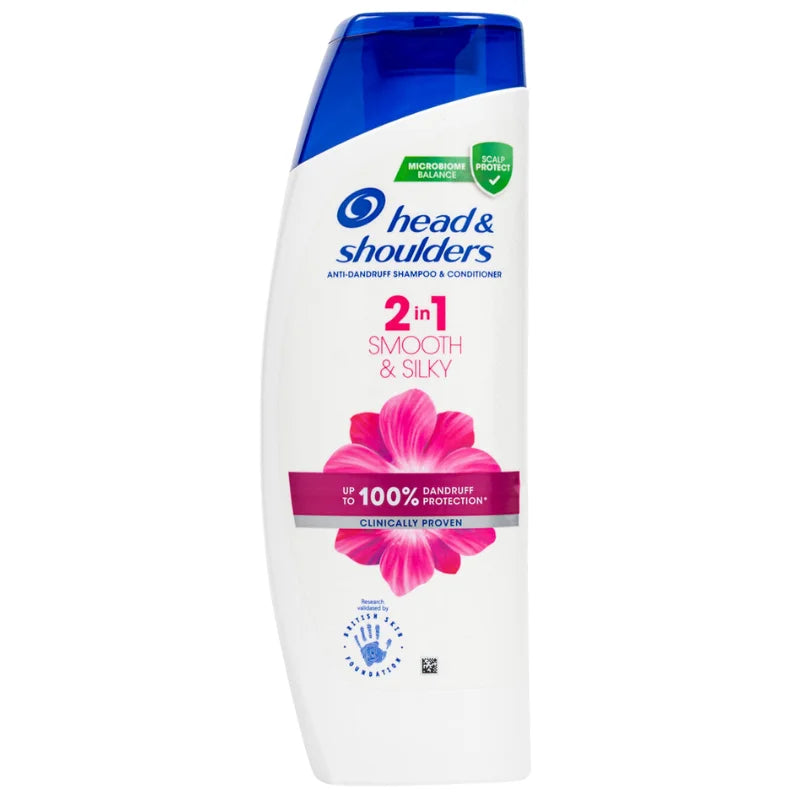 HEAD AND SHOULDERS 2 IN 1 SILK AND SMOOTH SHAMPOO AND CONDITIONER 400 ML
