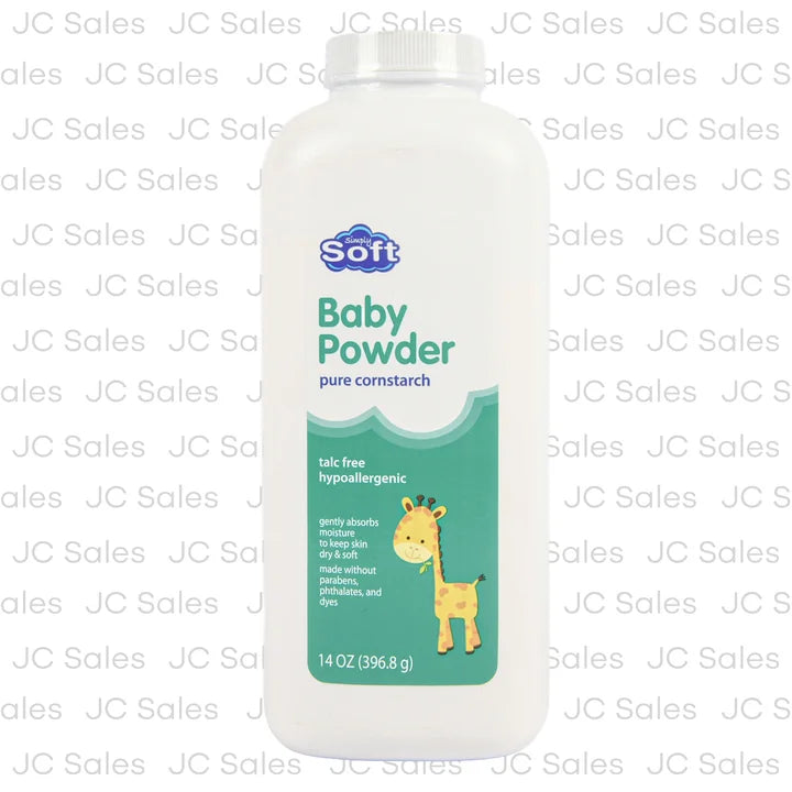 BABY POWDER PURE CORNSTARCH - SIMPLY SOFT 14 OZ