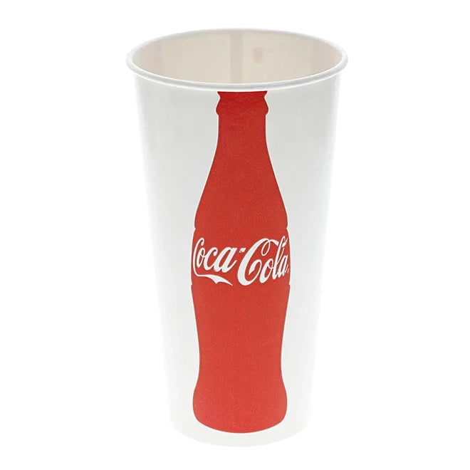 22 OZ PAPER COLD CUP COKE LOGO