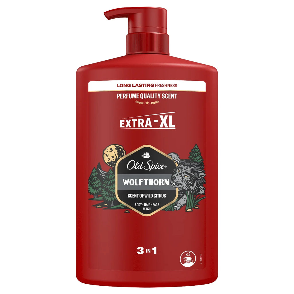 OLD SPICE 3 IN 1 BODY WASH WOLFTHORN  1 L