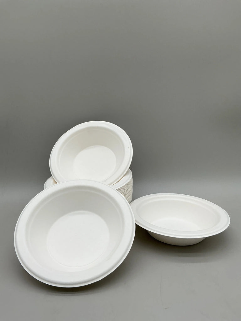 12 OZ WHITE BAGASSE BOWL
