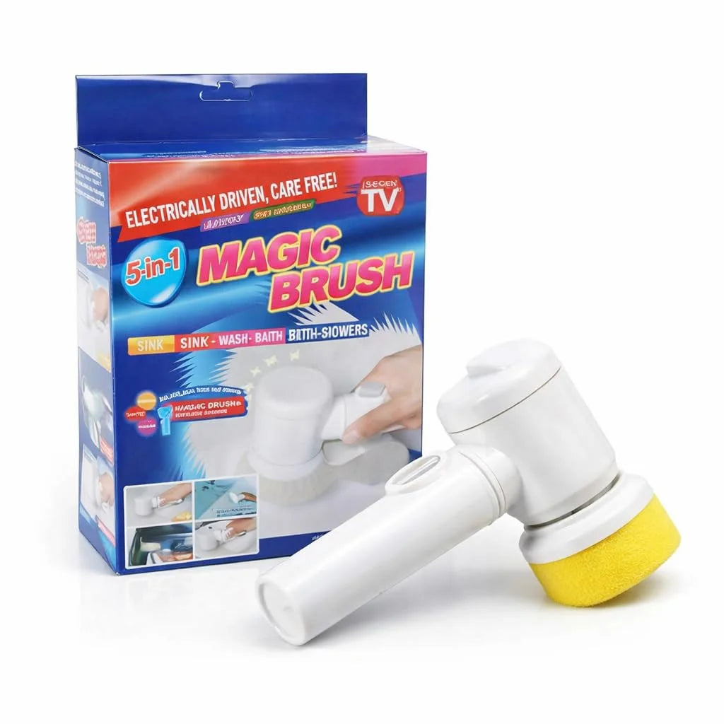 5 IN 1 MAGIC BRUSH WITH 2 ATTACHMENTS
