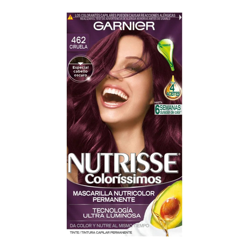 GARNIER NUTRISSE COLORISSIMOS 462 CIRUELA VISIBLEEN BASES OSCURAS 67.5 ML