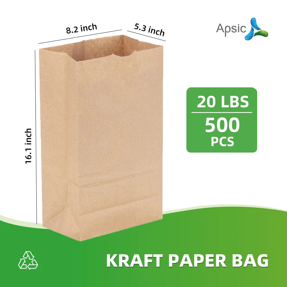 20 LBS KRAFT PAPER BAG 8.2"*5.3"*16.1"