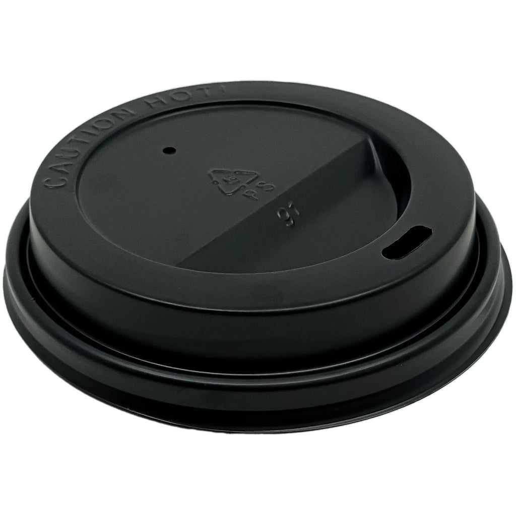 LID FOR 10OZ 12OZ 16OZ 20OZ 24OZ PAPER HOT CUP WITH TOP BLACK