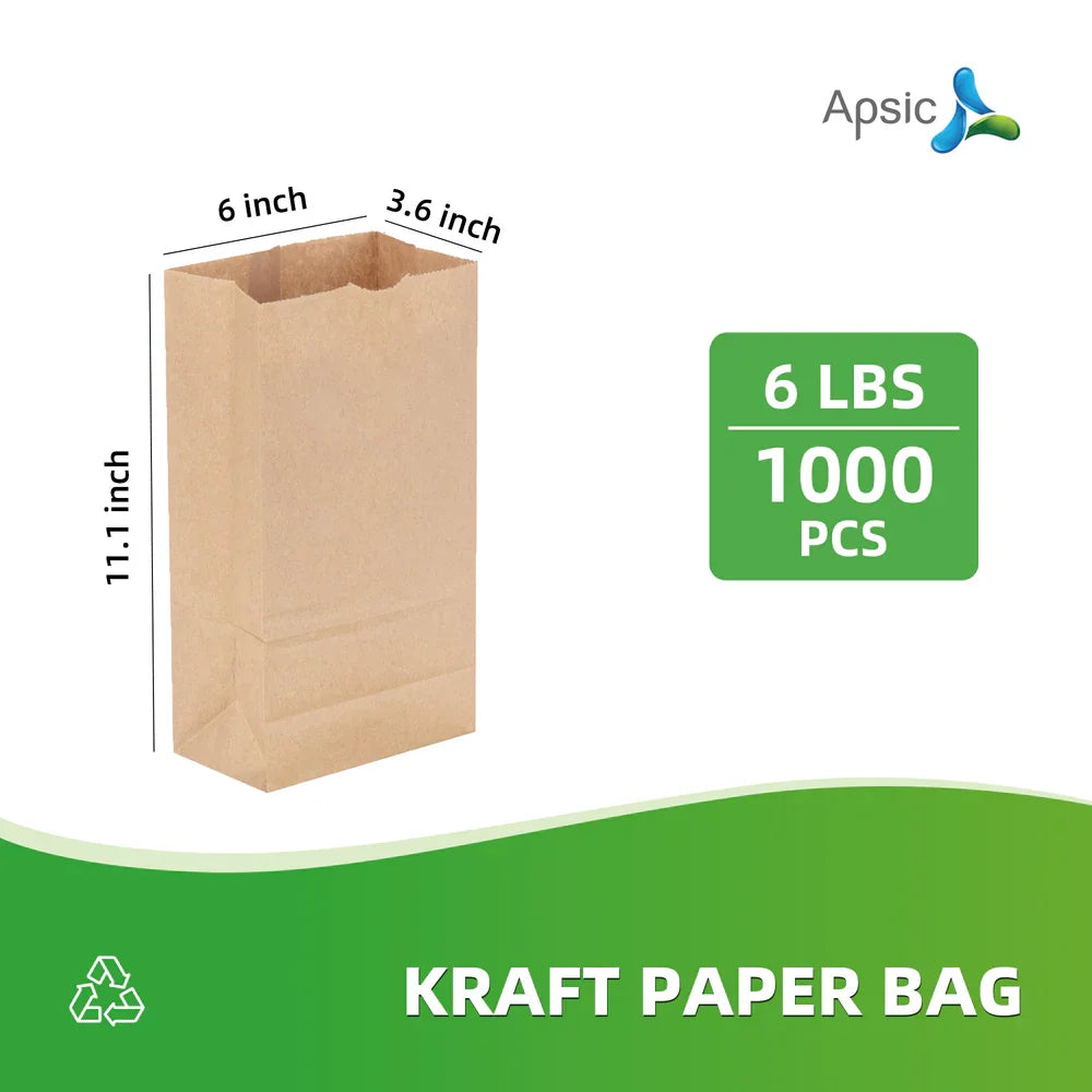6 LBS KRAFT PAPER BAG 6"*3.6"*11.1"