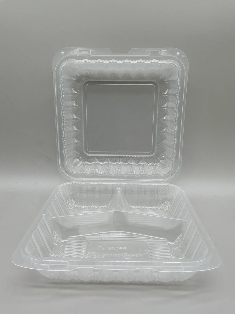 9*9*3 COM PP CLEAR HINGED FOOD CONTAINER
