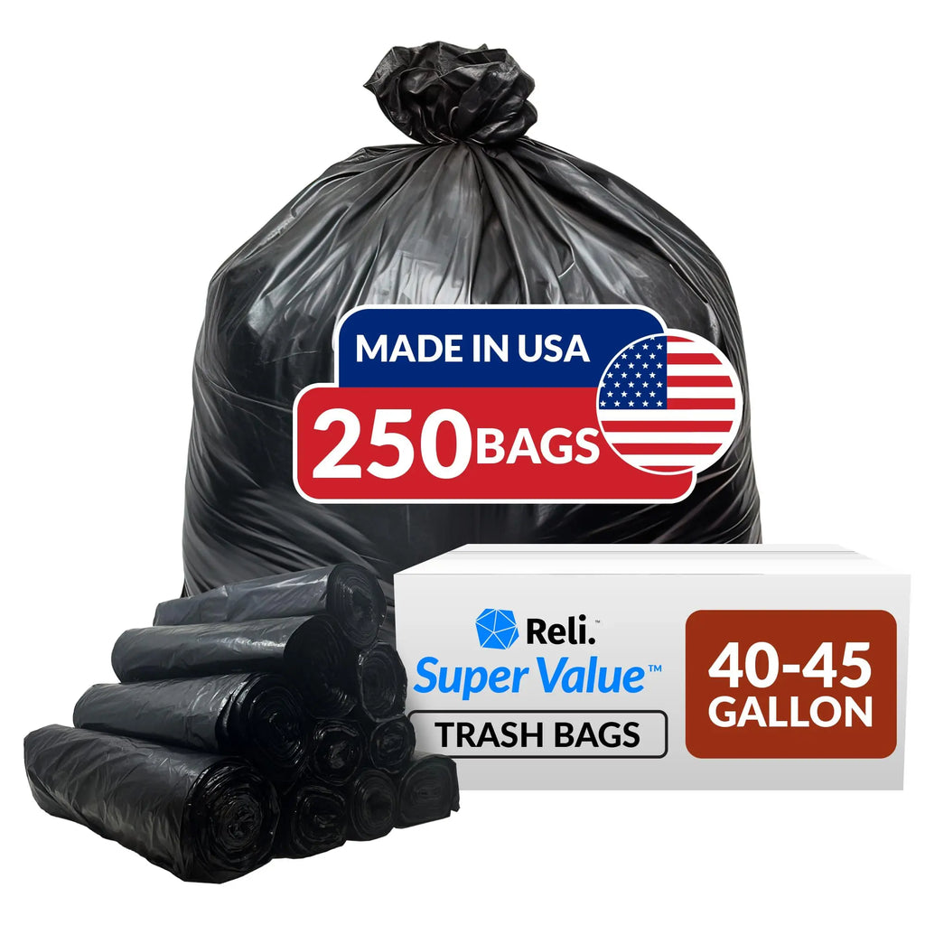 BLACK 45 GAL TRASH BAG - GENERIC