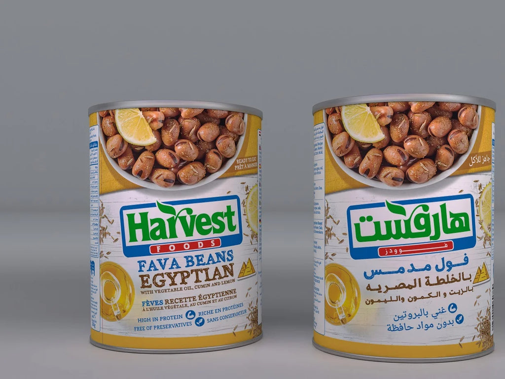 HARVEST FAVA BEANS WITH EGYPTION SPICE BLEND 400 G CAN