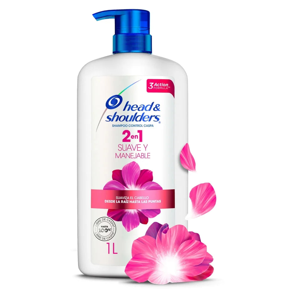 HEAD AND SHOULDERS ANTI DANDRUFF SHAMPOO 2 IN 1 SOFT AND MANAGEABLE 1 L