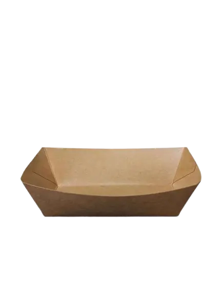 1/4 LB KRAFT PAPER BOAT TRAY - TKN PRODUCTS