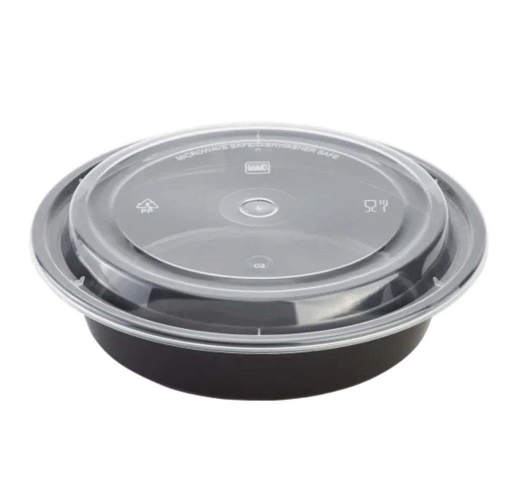 24 OZ PP ROUND FOOD CONTAINER W/LID