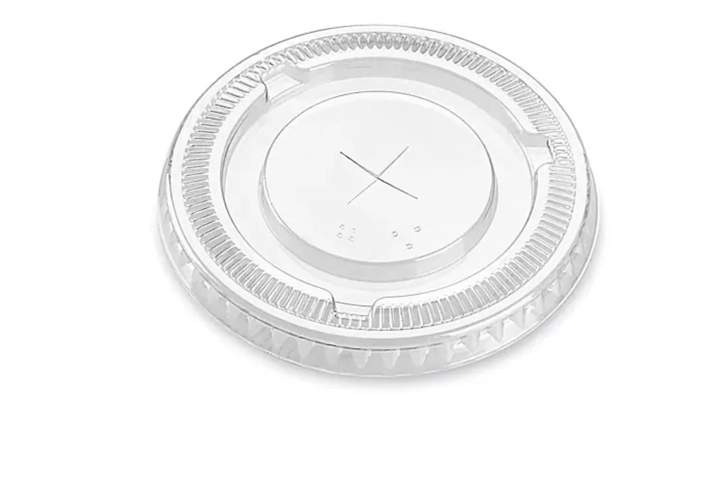 8 & 10 OZ FLAT PET LID STRAW SLOT