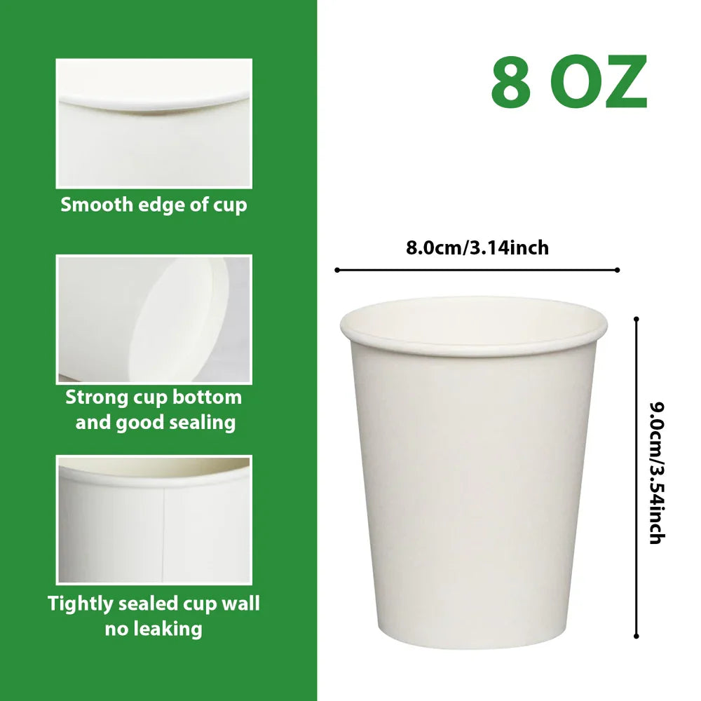 8 OZ WHITE PAPER HOT CUP