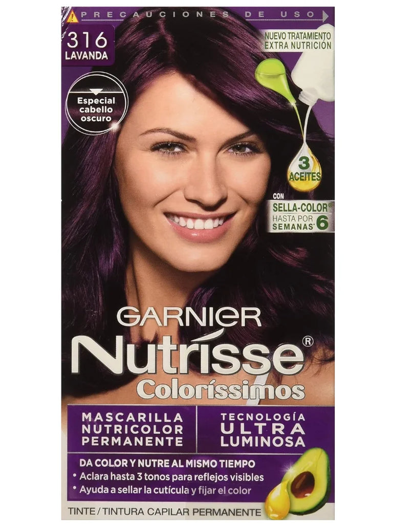 GARNIER NUTRISSE COLORISSIMOS 316 LAVANDA VISIBLEEN BASES OSCURAS 67.5 ML