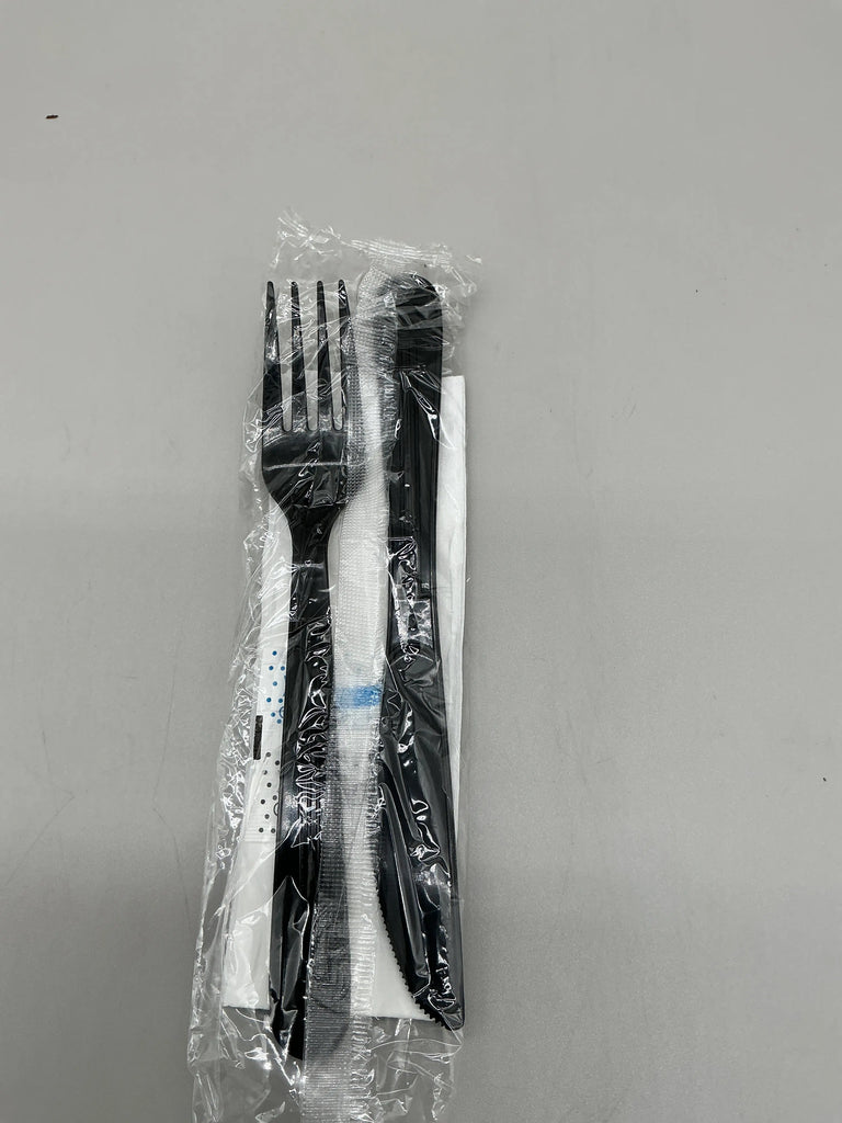 BLACK HEAVY-DUTY CULTERY KIT 5 IN 1