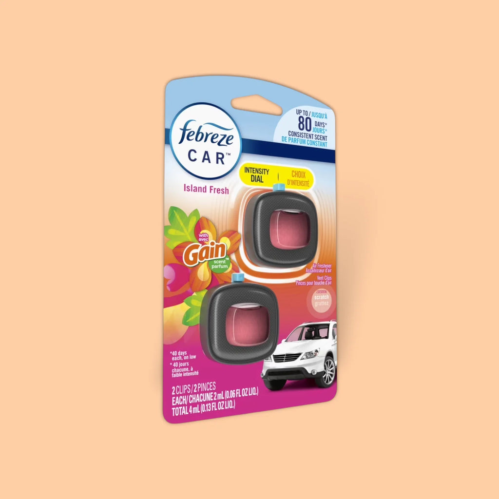 FEBREZE CAR VENT CLIP ISLAND FRESH ORIGINAL 8 PCS