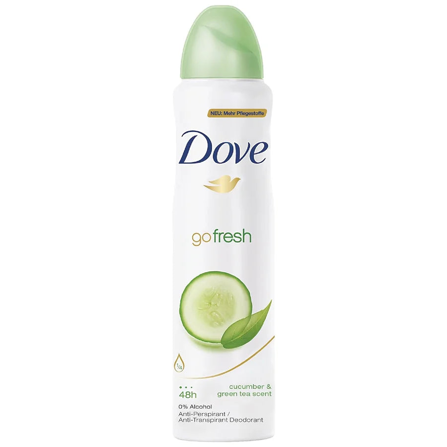 DOVE BODY SPRAY DEODORANT 150 ML CUCUMBER AND GREEN TEA  150 ML