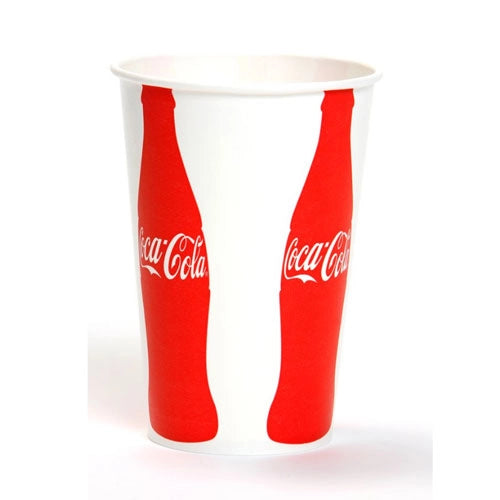 16 OZ PAPER COLD CUP COKE LOGO