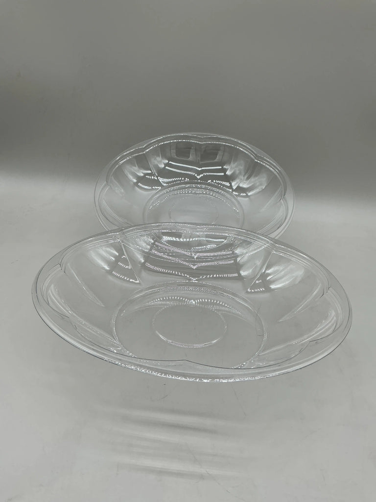 40 OZ PP CLEAR ROSE SALAD BOWL W/LID