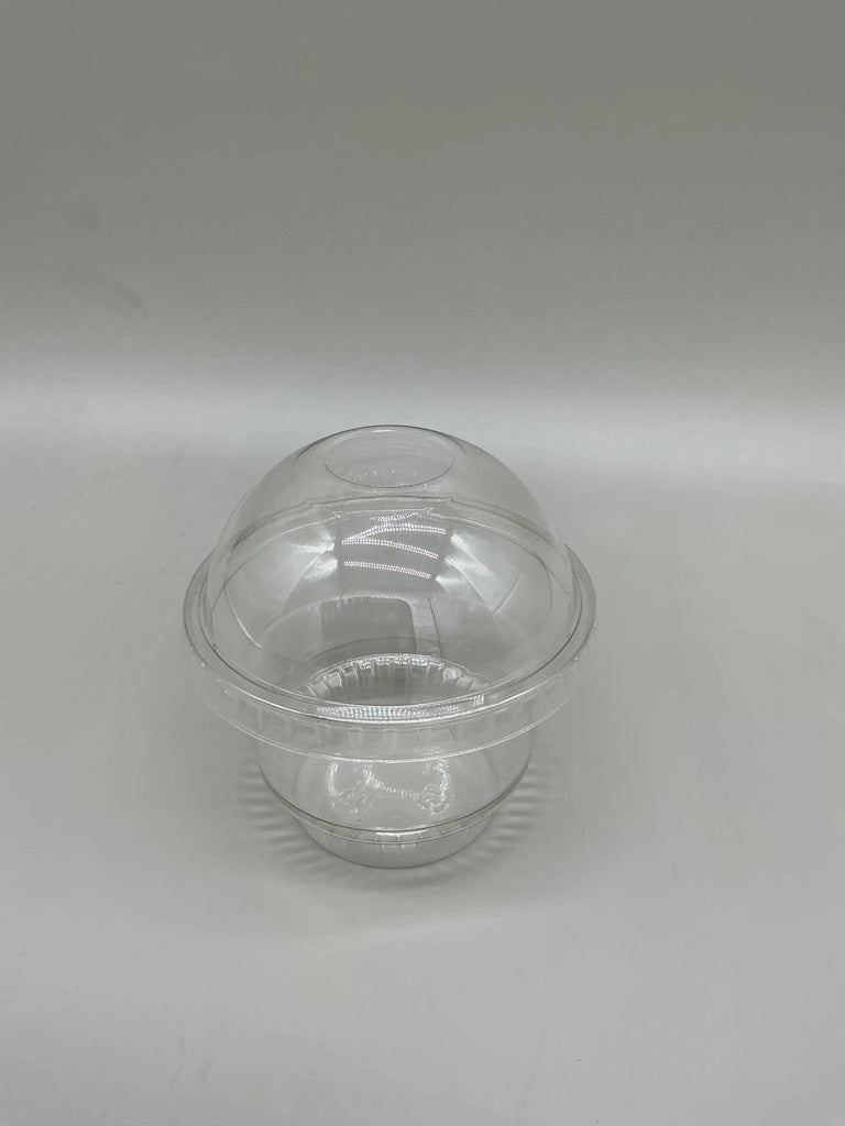 10 OZ - 98 PET WITH NO HOLE DOME COLD CUP WITH LIDS