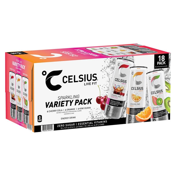 CELSIUS SPARKLING VARIETY PACK 18 / 12 OZ