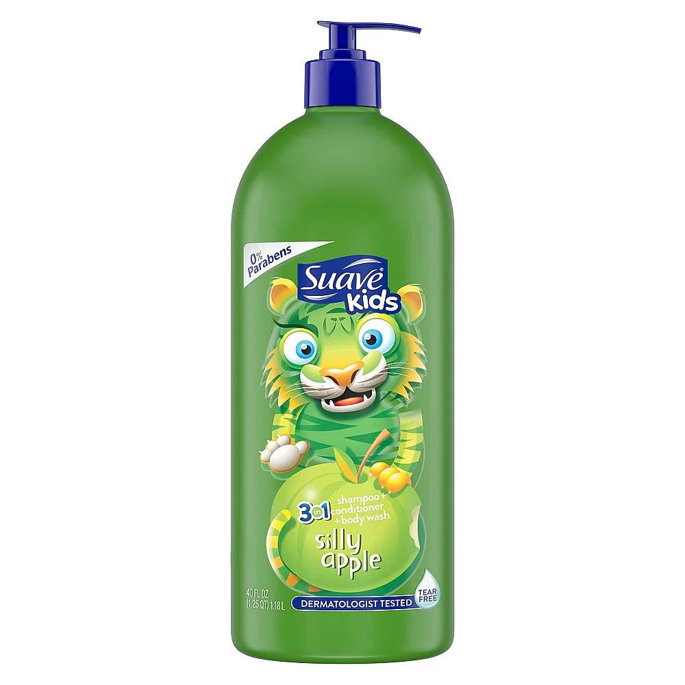 SUAVE KIDS 3 IN 1 APPLE SHAMPOO 40 FL OZ