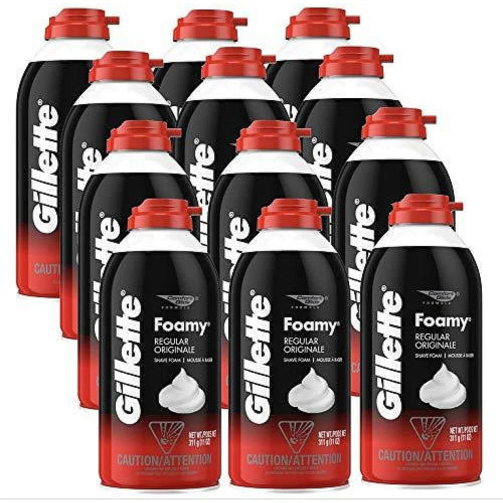 GILLETTE REGULAR SHAVE FOAM 11 OZ