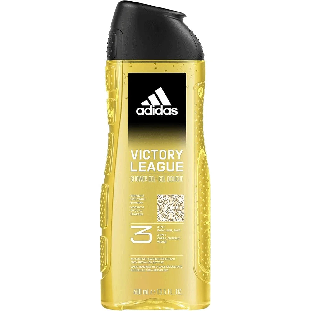 ADIDAS SHOWER GEL 3 IN 1 BODY/HAIR/FACE VIBRANT AND SPICY WITH HUARANA 400 ML