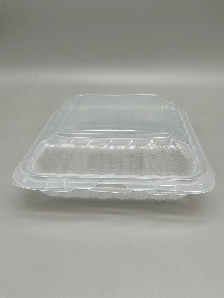 9*9*1 COMP PP HINGED CLEAR FOOD CONTAINER