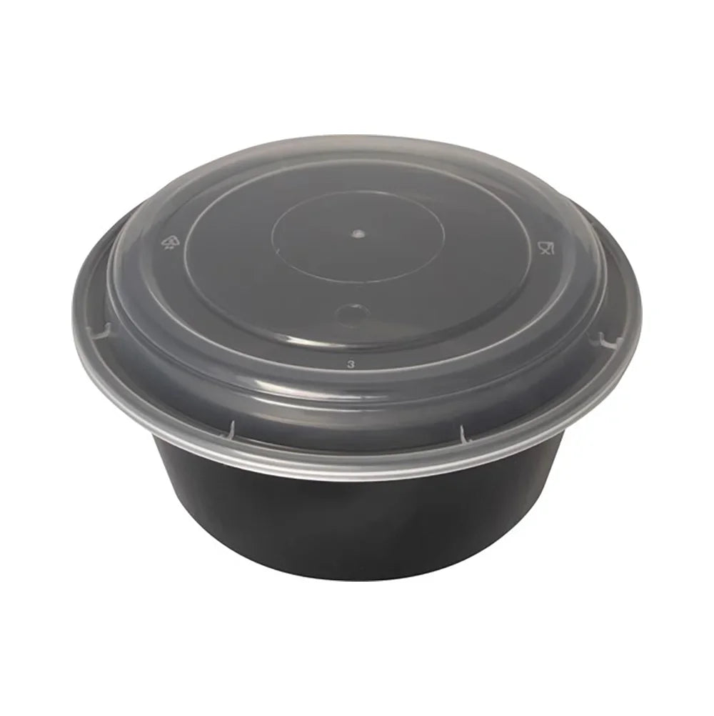 38 OZ PP ROUND FOOD CONTAINER W/LID